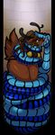  antlers blue_scales breasts brown_fur brown_hair cervine clothed clothing coiling ear_piercing female fur hair horn hypnofood mammal open_mouth oral_vore partially_clothed piercing rein&agrave; reindeer reptile sarrl scales scalie snake trapped vore well 