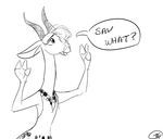  2017 antelope disney english_text female gazelle gazelle_(zootopia) mammal simple_background sketch solo text toony trashasaurusrex white_background zootopia 