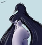  2017 anthro avian beak big_breasts big_butt bird breasts butt corvid crow crow_demon dark_souls feathered_wings feathers female fullmetalmentalist hi_res humanoid nude ornifex smile solo video_games wings 