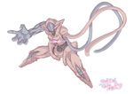  2016 claws deoxys deoxys_(normal_form) fighting_stance glowing glowing_eyes legendary_pok&eacute;mon nintendo pok&eacute;mon pok&eacute;mon_(species) realistic simple_background solo standing suzukaze_misaki tentacles video_games white_background 