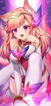  :o ahri alternate_costume alternate_eye_color alternate_hair_color alternate_hairstyle animal_ears bad_id bad_pixiv_id bangs bare_shoulders between_legs blurry blurry_foreground boots breast_press breasts depth_of_field eyebrows_visible_through_hair hair_ornament hairband hand_between_legs heart heart-shaped_pupils highres large_breasts league_of_legends lee_seok_ho lips lipstick long_hair looking_at_viewer magical_girl makeup medium_breasts open_mouth paw_pose pink_hair purple_background purple_eyes signature sitting skirt smile solo star star_guardian_ahri starry_background symbol-shaped_pupils thigh_boots thighhighs tiara whisker_markings white_legwear 