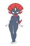  1girl animal_ears breasts fang feet female full_body furry jpeg_artifacts looking_to_the_side medium_breasts nipples no_humans nude paws pokemon pokemon_(creature) pokemon_dppt pubic_hair pussy simple_background smile solo standing teeth uncensored weavile white_background yuruki 