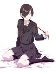  1boy crossdressing kurosu_jun male_focus persona_2 skirt smile socks trap undressing 