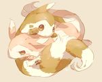  blush brown_eyes closed_mouth commentary_request furret gen_2_pokemon hideko_(l33l3b) looking_at_viewer no_humans pink_background pokemon pokemon_(creature) simple_background sweatdrop 
