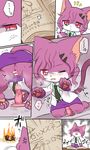  artist_request book cat cat_busters comic dildo furry open_mouth purple_hair red_eyes short_skits 