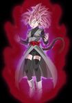  dragon_ball_heroes earrings glowing jewelry karoine note_(dragon_ball) pink_eyes pink_hair ponytail saiyan super_saiyan super_saiyan_rose tail 