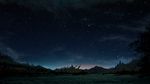  cloud commentary_request grass highres night night_sky no_humans original outdoors scenery sky star_(sky) starry_sky tree valley 