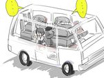  1girl kantai_collection kidnapping rigging toyota_hiace wakie yamashiro_(kantai_collection) 
