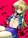  alexis_rhodes blonde_hair blush breasts large_breasts nipples obelisk_blue_uniform tenjouin_asuka yu-gi-oh! yu-gi-oh!_gx yuu-gi-ou_gx 