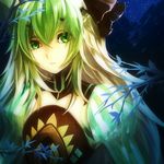  animal_ears atalanta_(fate) blonde_hair cat_ears fate/apocrypha fate_(series) green_eyes green_hair long_hair multicolored_hair night solo two-tone_hair very_long_hair wellow_ryu 