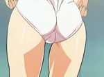 1girl animated animated_gif ass butt_crack lime-iro_senkitan panties simple_background trefoil underwear undressing white_panties 