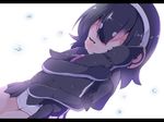  bird black_hair closed_eyes commentary grape-kun headphones hug humboldt_penguin humboldt_penguin_(kemono_friends) jacket kemono_friends letterboxed makuran multicolored_hair penguin pink_hair short_hair tears 