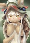  artist_request furry long_hair made_in_abyss nanachi_(made_in_abyss) rabbit white_hair yellow_eyes 