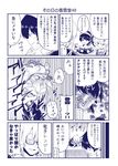  2girls ahoge bangs blush bow bowtie braid capelet comic doremy_sweet drooling fourth_wall glasses hair_between_eyes hair_bow hat kirisame_marisa monochrome morichika_rinnosuke multiple_girls nightcap nose_blush pom_pom_(clothes) satou_yuuki semi-rimless_eyewear short_hair side_braid single_braid smile speech_bubble sweat touhou translated under-rim_eyewear 