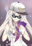  artist_name blue_eyes chain commentary deal_with_it dollar_sign english english_commentary fate/grand_order fate_(series) gift_card gloves gold_chain hat itunes jewelry kaetzchen long_hair looking_at_viewer marie_antoinette_(fate/grand_order) marijuana meme mlg mouth_hold necklace open_mouth peaked_cap pixelated saint_quartz silver_hair sleeveless smoking solo sparkle sunglasses twintails upper_body white_gloves white_hair 