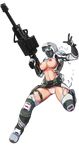  absurdres anti-materiel_rifle armor breasts dissolving_clothes full_body gun head_mounted_display helmet highres hmage jumping large_breasts nipples no_bra panties pilot rifle sniper_rifle solo titanfall torn_clothes transparent_background underwear weapon 