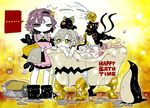 2girls :o animal annoyed apron bath bathing bathtub bird bow bubble cat claw_foot_bathtub clothes commentary_request faucet green_eyes grey_hair hair_bow hair_ornament hairband heart holding_clothes kaenbyou_rin kaenbyou_rin_(cat) komeiji_koishi komeiji_satori multiple_girls multiple_tails nude open_mouth penguin pink_eyes pink_hair reiuji_utsuho reiuji_utsuho_(bird) shoes short_hair spoken_ellipsis tail third_eye touhou two_tails water yt_(wai-tei) 