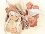  artist_request brown_eyes furry long_hair made_in_abyss nanachi_(made_in_abyss) open_mouth rabbit white_hair 