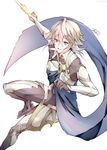  armor atoatto cape fire_emblem fire_emblem_if gloves hairband looking_at_viewer male_focus male_my_unit_(fire_emblem_if) mamkute my_unit_(fire_emblem_if) pointy_ears red_eyes smile solo white_hair 