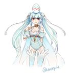  animal_ears bare_shoulders blue_hair choker egg fake_animal_ears fire_emblem fire_emblem:_rekka_no_ken fire_emblem_heroes gauntlets hair_ornament leotard long_hair looking_at_viewer mamkute ninian red_eyes smile solo tail twintails 