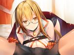  1girl breasts glasses isosaki_iki_(taimanin_asagi_battle_arena) long_hair sakuranbo taimanin_asagi_battle_arena 