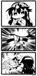  4girls ahoge alternate_costume comic greyscale hair_between_eyes hair_ornament hairclip haruna_(kantai_collection) hiei_(kantai_collection) highres jacket kantai_collection kirishima_(kantai_collection) kongou_(kantai_collection) monochrome multiple_girls nontraditional_miko so_moe_i'm_gonna_die! tsukko_(3ki2ne10) 