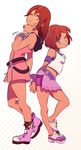  alternate_eye_color artist_request ass breasts dual_persona jewelry kairi_(kingdom_hearts) kingdom_hearts kingdom_hearts_ii necklace one_eye_closed red_hair short_hair shorts shorts_under_skirt solo source_request 