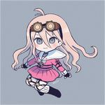  blonde_hair blue_eyes chibi iruma_miu long_hair new_danganronpa_v2 seifuku 