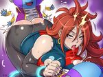  1girl 2boys ahegao all_fours android android_21 ass bare_shoulders breast_press breasts character_request clothed_sex curvy deity dragon_ball dragon_ball_fighterz dragon_ball_super dress dual_persona earrings erect_nipples eyebrows female fushisha_o hand_on_hip heart_cutout hoop_earrings huge_ass jewelry lactation long_hair lying milk moaning monster multicolored multicolored_clothes multicolored_dress multiple_boys nail_polish nipples no_bra no_panties pantyhose red_hair saliva sex shiny sleeveless sleeveless_dress smile sweat tears tongue_out trembling 