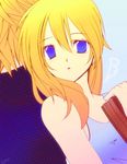  1girl bad_id bad_pixiv_id blonde_hair blue_eyes dress kingdom_hearts kingdom_hearts_ii namine roxas short_hair 