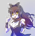  \m/ blake_belladonna commentary_request cosplay iesupa kiss_(rock_band) long_hair makeup rwby solo tongue tongue_out 