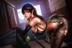  bikini cleavage liang_xing metal_gear_solid metal_gear_solid_v:_the_phantom_pain pantyhose quiet_(metal_gear_solid) swimsuits tattoo torn_clothes wet wet_clothes 