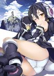  ass headphones humboldt_penguin jie_laite kemono_friends pantsu penguin tail 