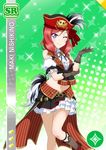  blush character_name dress gloves hat love_live!_school_idol_festival love_live!_school_idol_project nishikino_maki pirate red_hair short_hair skirt smile violet_eyes wink 