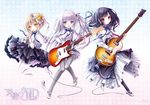  goto_jun guitar heels kaneshiro_sora momijidani_nozomi pantyhose seifuku tenshi_no_three_piece! tinkle 