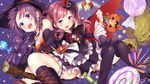  cleavage dress garter halloween pomu thighhighs witch 