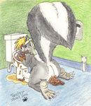  2016 bathroom butt cub cute feces invalid_tag jubei male male/male mammal messy nasty nude peeing potty public scat sex skunk twistedskunk urine wet young 