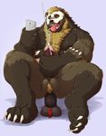  2017 4_toes 5_fingers anal anal_masturbation anal_penetration anthro anus areola arm_tuft balls barret_(shirteater18) bear biceps big_hands black_nose body_hair brown_balls brown_eyes brown_fur brown_hair brown_nipples butt cel_shading chest_hair chest_tuft claws crouching cum cum_drip cum_on_penis cumshot dildo dripping ejaculation erection eyebrows facial_hair front_view full-length_portrait fur gojho hair hand_on_penis hi_res hindpaw holding_object holding_phone humanoid_hands humanoid_penis kneeling male mammal masturbation muscular muscular_male nipples nude one_eye_closed open_mouth orgasm paws pecs penetration penis phone pink_tongue portrait pubes scar sex_toy sharp_claws sideburns simple_background soles solo spread_legs spreading stroking teeth thick_thighs toe_claws toes tongue tongue_out tuft white_background 