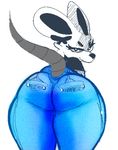  2017 anthro bedroom_eyes bent_over big_butt biped black_clothing black_nose black_topwear blue_bottomwear blue_clothing bun_snn butt butt_focus cheek_tuft clothing digital_drawing_(artwork) digital_media_(artwork) eyelashes female fur furgonomics grey_tail hair_bow hair_ribbon half-closed_eyes half-length_portrait jeans looking_at_viewer looking_back low_res mammal pants portrait presenting presenting_hindquarters rat_tail rear_view restricted_palette ribbons rodent seductive shirt simple_background smile solo standing tail_button_bottoms tail_clothing thick_thighs tuft white_background white_fur wide_hips 