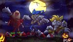  2017 anthro blossom_fur7 canine clothing echidna fox gloves group halloween hedgehog hi_res holidays knuckles_the_echidna male mammal miles_prower monotreme moon simple_background sonic_(series) sonic_the_hedgehog toony video_games 