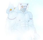  2017 abs ambiguous_gender avalugg bergmite biceps biped black_eyes blue_body blush buffurun carrying collarbone convenient_censorship digital_drawing_(artwork) digital_media_(artwork) duo facial_hair fangs fog front_view frown goatee grey_body grey_markings grey_nipples half-closed_eyes half-length_portrait humanoid humanoid_hands ice icicle level_difference looking_at_another looking_away looking_down male markings mineral_fauna multicolored_body navel nintendo nipples not_furry nude pecs piggyback pok&eacute;mon pok&eacute;mon_(species) pok&eacute;morph portrait quadruped simple_background size_difference snow snowing spikes standing surprise video_games white_background white_body wide_eyed yellow_sclera 
