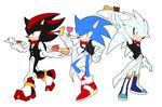 2017 anthro clothing gloves group hedgehog hi_res male mammal shadow_the_hedgehog silver_the_hedgehog simple_background sonic_(series) sonic_the_hedgehog toony tteum93 video_games 