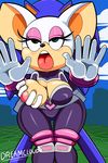  ahegao bat big_breasts breasts cloudz dreamcastzx1 echidna female fondling hedgehog huge_breasts looking_pleasured male mammal monotreme rouge_the_bat sonic_(series) sonic_the_hedgehog 