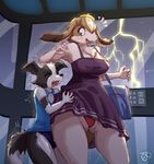  2017 age_difference anthro assisted_exposure biped black_body black_fur blue_bottomwear blue_topwear border_collie breasts brown_body brown_fur butt_from_front camel_toe canine clothed clothing collie cub digital_media_(artwork) dog dress duo elevator exposed eyes_closed female fully_clothed fur grabbing_from_behind handbag inside lagomorph larger_female lightning low-angle_view male mammal melonleaf multicolored_body multicolored_fur night nipple_bulge older_female open_mouth panties purple_bottomwear purple_topwear purse pussy rabbit red_bottomwear scared shaded shirt signature size_difference skimpy smaller_male standing star story_at_source surprise two_tone_body two_tone_fur underwear upskirt white_body white_fur young younger_male 