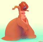  abigail_(musikalgenius) anthro areola big_tail breasts brown_fur brown_hair erect_nipples female fluffy fluffy_tail fur hair mammal musikalgenius nipples nude pubes rodent simple_background slightly_chubby solo squirrel 