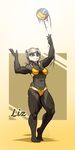  5_fingers 5_toes abs anthro badger barefoot bikini blonde_hair clothing digital_media_(artwork) female hair mammal midriff muscular muscular_female mustelid mykegreywolf navel purple_eyes solo swimsuit toes 