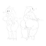  &lt;3 anthro anus avian big_breasts big_butt black_and_white blaziken breasts butt cute female huge_butt monochrome nintendo nipples nude pok&eacute;mon pok&eacute;mon_(species) pok&eacute;morph pussy pussy_juice sitting smile stool tinder video_games 