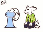  2017 3_toes 4_fingers animated anthro asriel_dreemurr boss_monster caprine clothed clothing eyes_closed fur goat long_ears male mammal rotary_fan simple_background smile solo toes undertale ventkazemaru video_games white_background white_fur young 