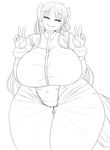  2017 anthro big_breasts breasts butt_from_front clothed clothing cuddlesong cuddlesong_(mlp) cute equine eyes_closed female hair hi_res horse huge_breasts mammal monochrome my_little_pony pony rubber simple_background skimpy smile solo thick_thighs v_sign voluptuous white_background wide_hips 