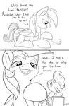  ... 2017 applejack_(mlp) black_and_white comic cutie_mark dialogue duo earth_pony english_text equine female feral freckles friendship_is_magic hair half-closed_eyes hi_res horse line_art macro mammal monochrome my_little_pony open_mouth pegasus pony ponythroat rainbow_dash_(mlp) restrained text wings 